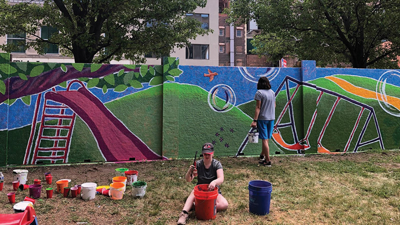 Playground Gets Colorful